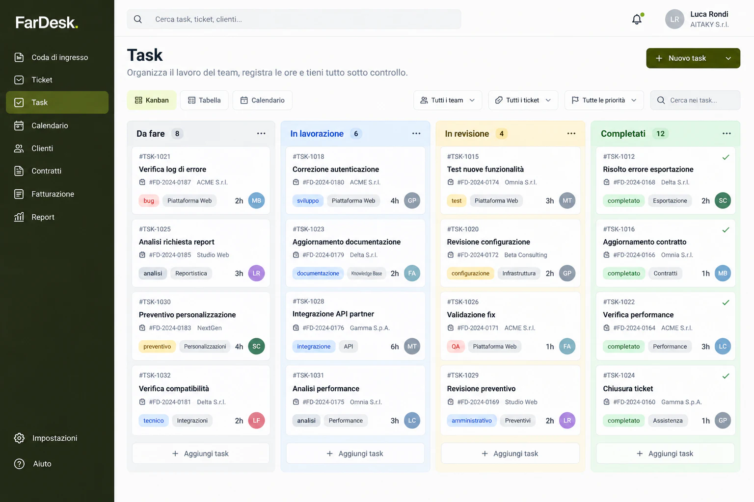 I task in kanban